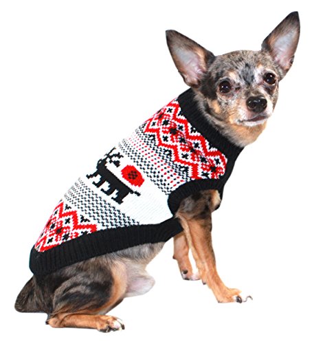 Hip Doggie HD-7MSTN-XS Moose Lodge Sweater - Hundepullover, XS von Hip Doggie