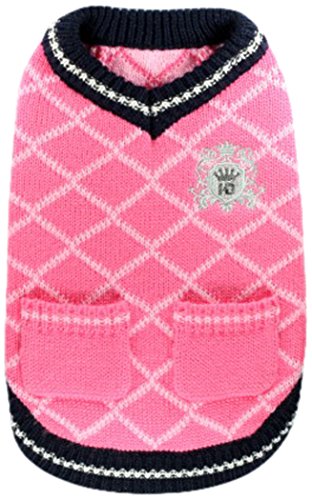 Hip Doggie HD-7PVP-L Royal Crest Sweater Vest - Hundepullover, rosa Hip Doggie HD-7PVP-L Royal Crest Sweater Vest - Hundepullover, rosa von Hip Doggie