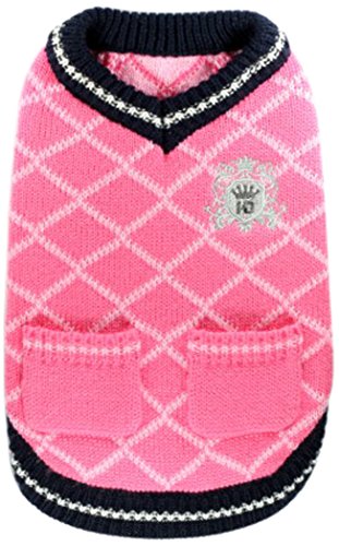 Hip Doggie HD-7PVP-S Royal Crest Sweater Vest - Hundepullover, rosa Hip Doggie HD-7PVP-S Royal Crest Sweater Vest - Hundepullover, rosa von Hip Doggie