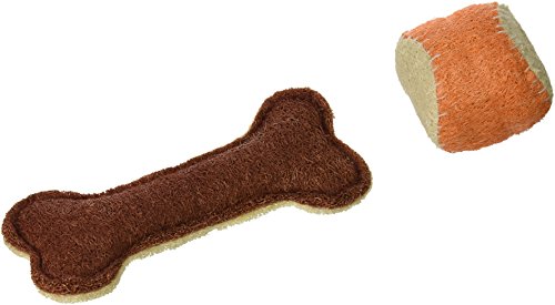 Hip Doggie Loofah Toy Playtime Set (Bone/Ball) von Hip Doggie