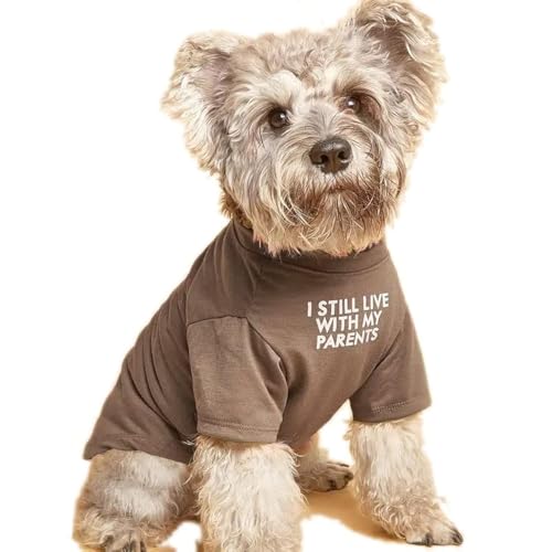 Niedliche Hundekleidung, Hunde-T-Shirt für mittelgroße Hunde. Hundekleidung für kleine Hunde, Mädchen, Jungen, Welpen. Atmungsaktives, weiches Hunde-Kostüm, Brust ~ 3.6 kg. 5.6 cm , Khaki) von HipGirl