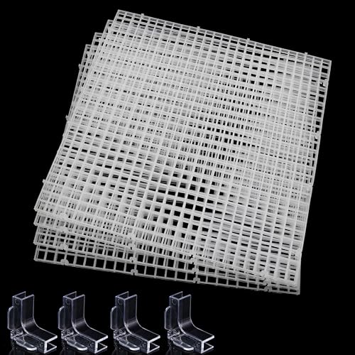 Hipanda Abdeckung für Aquarium, Abdeckung für Aquarien, Kunststoffgitter, 4-teiliges Set, Eckenschutz, verhindert Springen (passend für 8 mm Glas durchscheinend) von Hipanda