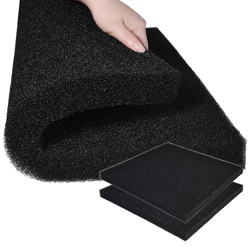 Hipanda Bio-Filterschwamm für Aquarien, 50,8 x 50,8 x 3,8 cm, 20 PPI, Bio-Filtermedien, Schaumstoff-Pad, zuschneidbar, offenzellige Schaumstoffplatte für Aquarien, 2 Stück von Hipanda