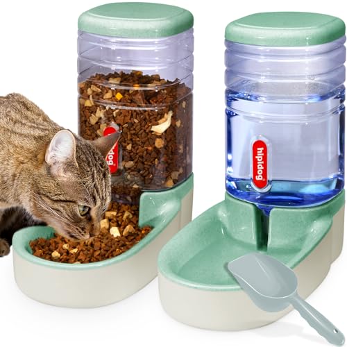 Automatischer Futterspender für kleine und mittelgroße Haustiere, 3,8 l, Reisefutterspender und Wasserspender für Hunde, Katzen, Haustiere (Green) von Hipidog