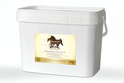 Premium Hanfpellets für Pferde - Pferde Pellets aus deutschem Nutzhanf - Getreidefreies Pferdefutter für eine optimale Versorgung - Hanf Pellet aus Deutschland (10KG) von HippoCBD