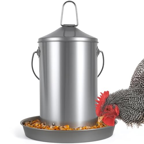 3.0 kg Edelstahl Hängender Hühnerfutterspender Metall Kein Abfall Geflügel Futterspender Rostfrei Wiederverwendbar Langlebig Schwerkraftfutter Hühnerstall Zubehör für Huhn, Gänse, Ente, Hühner, Hahn 3.0 kg Edelstahl Hängender Hühnerfutterspender Metall Kein Abfall Geflügel Futterspender Rostfrei Wiederverwendbar Langlebig Schwerkraftfutter Hühnerstall Zubehör für Huhn, Gänse, Ente, Hühner, Hahn von Hipykat