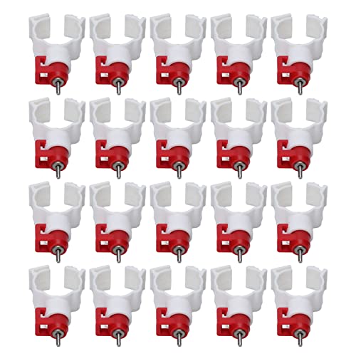 20pcs Geflügelwater Nippel - Edelstahl- und Plastik -Hühnerwarzen -Trinker für Hühner/Enten/Vögel, Einfach EIN Automatisches Wasserversand für Coops & Farms Installieren 20pcs Geflügelwater Nippel - Edelstahl- und Plastik -Hühnerwarzen -Trinker für Hühner/Enten/Vögel, Einfach EIN Automatisches Wasserversand für Coops & Farms Installieren von Hiraith
