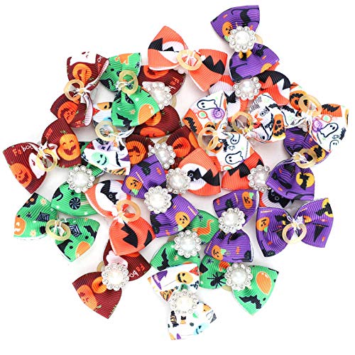 Hiraith 25-teiliges Haustier-Kopfbedeckungszubehör mit Fruchtmuster, Kleine Schleife für Hunde und Katzen mit Gummiband, für Weihnachten, Halloween, Feiertagsdekoration Hiraith 25-teiliges Haustier-Kopfbedeckungszubehör mit Fruchtmuster, Kleine Schleife für Hunde und Katzen mit Gummiband, für Weihnachten, Halloween, Feiertagsdekoration von Hiraith