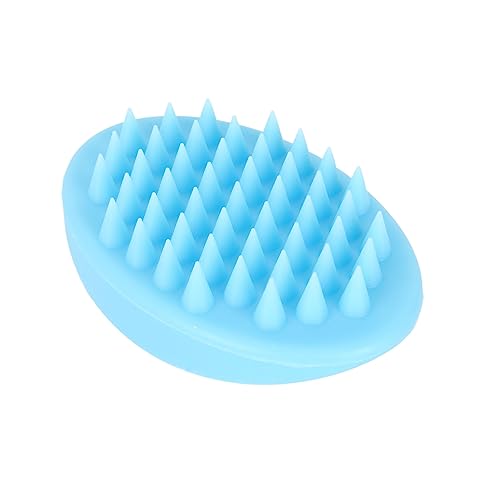 Hiraith Haustierpflegebürste, Tragbare Silikon-Bequeme Haustierwaschbürste Reduziert Haarverwicklungen für Zuhause für Tierhandlung für Katzen (Blau) von Hiraith