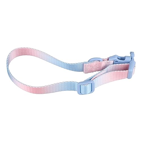 Hiraith Modisches Hundehalsband, Polyester-Hundehalsband, Dekorativ, Langlebig, Sicherheitsschutz, Verstellbar für Wandern und Camping (Pink Blau) von Hiraith