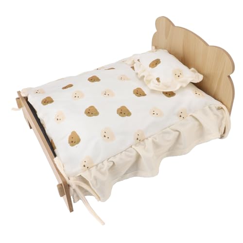 Holzhölzernbett mit Matratze - Erhöhte Moderne Katze/Hunde-/Kaninchenbett, Fester Holzrahmen und Abnehmbares Kissen, Einfache Baugruppe ohne Werkzeuge, Warme Schlafräume für Holzhölzernbett mit Matratze - Erhöhte Moderne Katze/Hunde-/Kaninchenbett, Fester Holzrahmen und Abnehmbares Kissen, Einfache Baugruppe ohne Werkzeuge, Warme Schlafräume für von Hiraith