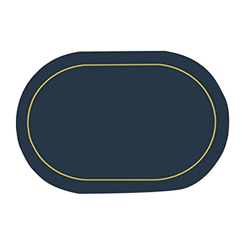Ovale Esszimmermatte aus Leder, öldicht, isoliert, Restauranttisch, Zuhause, Hotel, rutschfest, 2 Stück (blau) von Hiraith