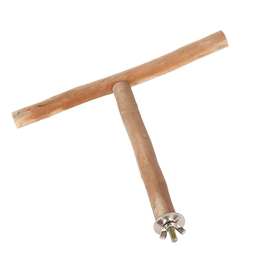Vogelständer aus Holz, T-förmiger Vogelsitz aus Holz, Umweltfreundliche Raue Oberfläche, Schleifbeine, Einfache Installationsübung für Turteltauben, Sittiche, Vögel Vogelständer aus Holz, T-förmiger Vogelsitz aus Holz, Umweltfreundliche Raue Oberfläche, Schleifbeine, Einfache Installationsübung für Turteltauben, Sittiche, Vögel von Hiraith