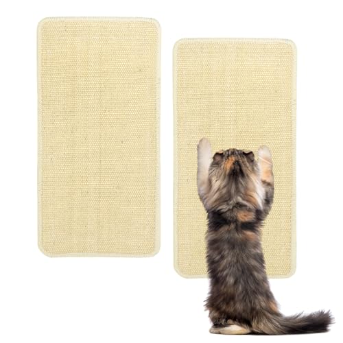 Hisdricus 2 Stück Kratzmatte Katze - Sisal Katzenkratzmatte 50 x 25 cm - Kratzmatte Selbstklebend - Katzenkratzbretter für Sofa, Möbel, Tür und Wand Hisdricus 2 Stück Kratzmatte Katze - Sisal Katzenkratzmatte 50 x 25 cm - Kratzmatte Selbstklebend - Katzenkratzbretter für Sofa, Möbel, Tür und Wand von Hisdricus