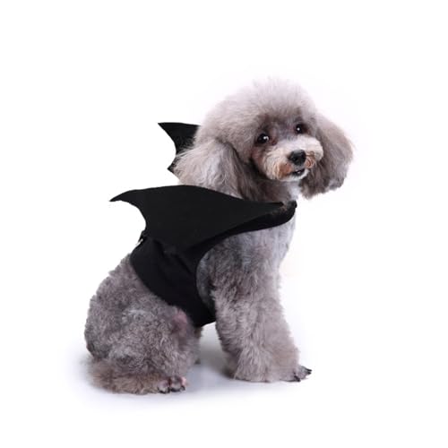 Hiseng Halloween Hundekostüm, Verrückte-Dekoration Hundemantel, Lustiges Haustierkostüm, Haustier Party Anzug, Hundekostüm für kleine, mittelgroße und große Hunde (L,Fledermaus) von Hiseng