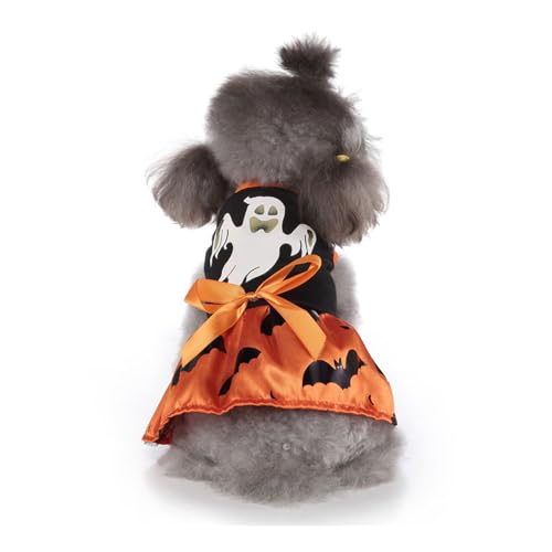 Hiseng Hundekostüm Halloween, Kürbis-Dekoration Hundemantel, Lustiges Haustierkostüm, Haustier Party Anzug, Hundekostüm für Kleine, Mittelgroße Große Hunde (M,B) von Hiseng