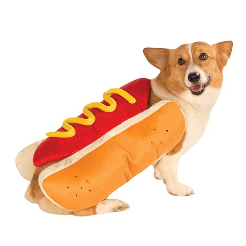 Hiseng Hundekostüm Schinken-Sandwich Dekoration Hundemantel, Lustiges Haustierkostüm, Haustier Party Anzug, Hundekostüm für Kleine Hunde (M,Rosa) von Hiseng