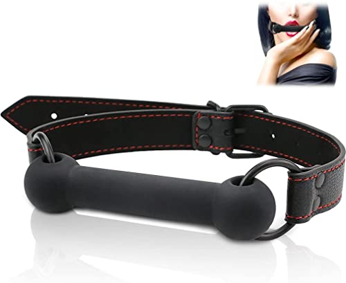 Hisionlee Knebel Hundeknochen Mundknebel Fetisch SM Sex Spielzeug (Schwarz) von Hisionlee