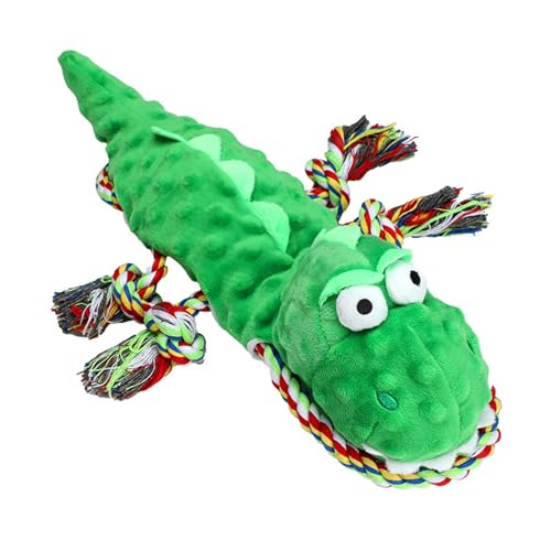 Hislaves Family Interactive Dog Game Large Dog Toy Pet Toy Dinosaur Shape Dog Squeaky Toy Interactive Plush Chew Toy Soft Pet Tething Toy Pet Supplies Light Green von Hislaves