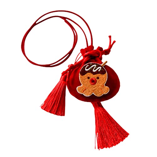 Hislaves Kätzchen-Tasche mit Katzenminze, japanischer Stil, dekorative Polyester-Tasche mit Kordelzug für Haustiere, Katzenminze, mit Quasten von Hislaves