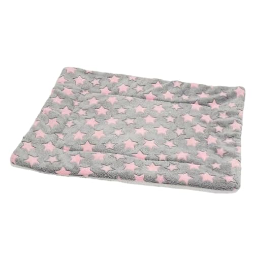 Hislaves Pet Mat Soft Cat Bed Mats Sleeping Pad Double-sided Easy to Clean Star Patterns Thickened for Cats Small Grey L von Hislaves