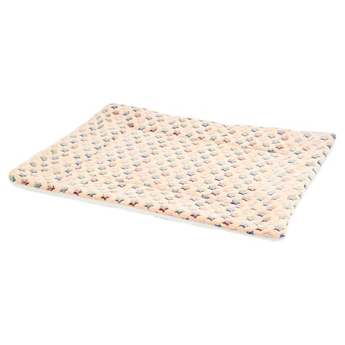 Hislaves Pet Mat Soft Cat Bed Mats Sleeping Pad Double-sided Easy to Clean Star Patterns Thickened for Cats Small Yellow M von Hislaves