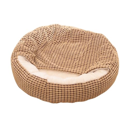 Hislaves Super Soft Cat Nest Winter Cat Nest Soft Breathable Cotton Bed for Small Dogs Keep Pet Warm Cozy Cotton Cat Nest Coffee S von Hislaves