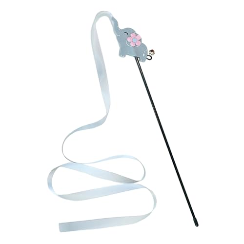 Hislaves Swinging Cat Toy Engaging Cat Toy Interactive Cat Teaser Toy with Chamäleon Elephant Design Grey von Hislaves