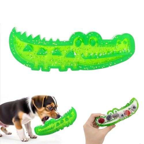 Slow Feed Chew and Fetch Crocodile, Interaktives Hundespielzeug, Dog Chew Toys Krokodil, Puzzle Feeder für kleine, mittlere & große Hunde, Alligator Leckerli-Spender, Stash & Play Training (L) von Hislaves