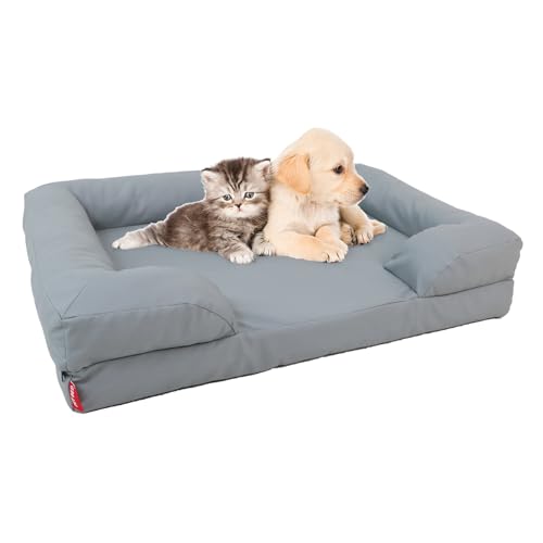 Hisprout Waschbares orthopädisches Hunde- und Katzenbett mit abnehmbarem Bezug, rutschfestes Sofa, wasserdichtes Hundekissen mit U-förmiger Nackenrolle, großes Hundebett (M) Hisprout Waschbares orthopädisches Hunde- und Katzenbett mit abnehmbarem Bezug, rutschfestes Sofa, wasserdichtes Hundekissen mit U-förmiger Nackenrolle, großes Hundebett (M) von Hisprout