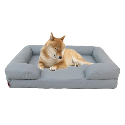 Hisprout Waschbares orthopädisches Hunde- und Katzenbett mit abnehmbarem Bezug, rutschfestes Sofa, wasserdichtes Hundekissen mit U-förmiger Nackenrolle, großes Hundebett (L) Hisprout Waschbares orthopädisches Hunde- und Katzenbett mit abnehmbarem Bezug, rutschfestes Sofa, wasserdichtes Hundekissen mit U-förmiger Nackenrolle, großes Hundebett (L) von Hisprout
