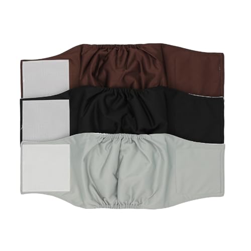 Hisprout männliche Hundewindeln Wiederverwendbare waschbare haltbare saugfähige Stoff-Hündchen-Windel-Hosen (L, Fashion Union) von Hisprout