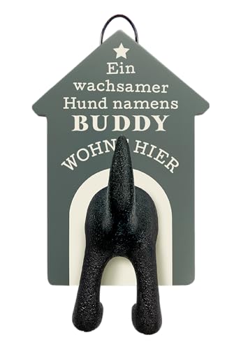History & Heraldry Personalisierte Leinenhalter für Hunde als Leinenparkplatz, für Hundegarderobe o. als Wanddeko Hunde Accessoires (Buddy) von History & Heraldry