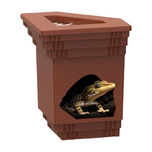 Hitburu Echsen Futternapf Schale - 2 in 1 Reptilienhöhle Mit Futternapf - Zubehör Badebereich Dekoration Für Bartagamen Ballpythorn Kröten Reptilien Hitburu Echsen Futternapf Schale - 2 in 1 Reptilienhöhle Mit Futternapf - Zubehör Badebereich Dekoration Für Bartagamen Ballpythorn Kröten Reptilien von Hitburu