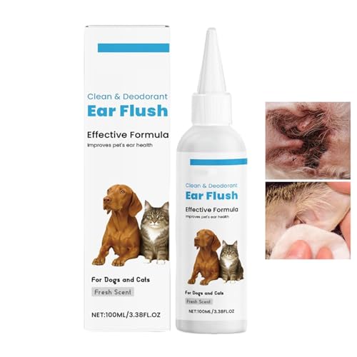 Hitburu Hund Ohrreiniger Lösung | 100 ml Hunde Ohrenreiniger - Effektive Formel Gegen Juckreiz Und Zur Pflege,Juckreiz Pflege und Behandlung von Hitburu