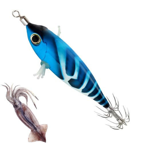 Hitburu Köder Für Tintenfischangeln | Leuchtköder für Tintenfisch und Oktopus,Schwimmköder Imitation Realist. fluoreszierender Angelköder für Enthusiasten Anfänger von Hitburu