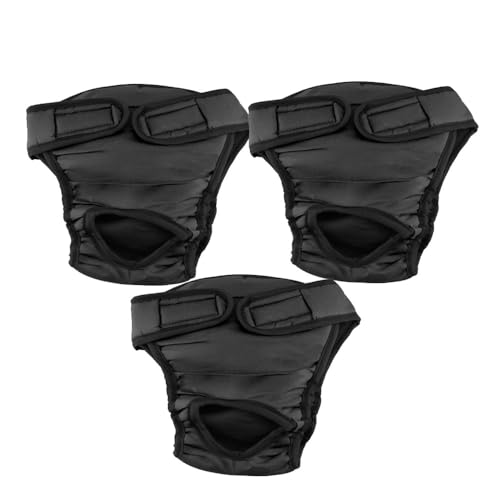 Hixingo 3 Stück Hundewindeln für Hündinnen Inkontinenz, Wiederverwendbare Hunde Windeln Läufigkeitshose Hygienisch und Saugstark Hundewindeln für Männliche und Weibliche (XL,Schwarz) von Hixingo