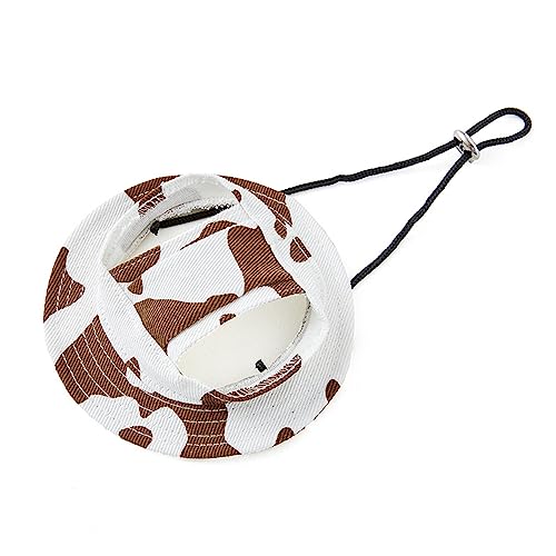 Hixingo Haustier Hunde Baseballmütze, Basecap Verstellbar Sonnenschutz Hut Hundecap mit Ohrlöchern Sommer Schattierungshut Zubehör (S,Kuh-Muster4) von Hixingo