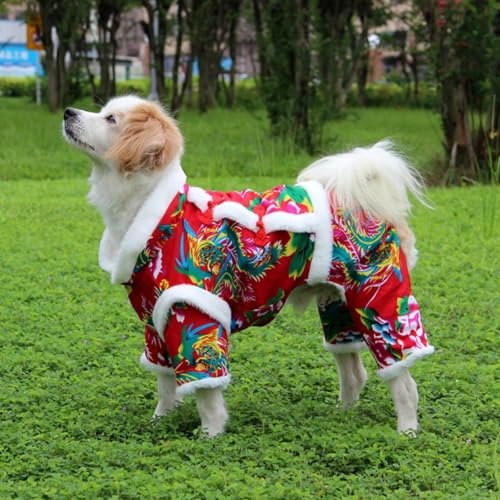 Hixingo Hundemantel mit Beinen, Winter Warme Hundemäntel mit Leinenloch Winddichte Kalte Hundejacke Wintermantel & Winterjacken für Kleine Mittel Große Hunde (XL,Färberdistel) von Hixingo