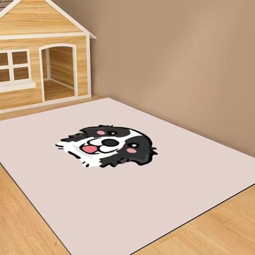 Hixingo Napfunterlage für Hunde und Katze, PVC Futtermatte für Haustierfutter Saugfähige Schnelltrocknend Hundenapf Unterlage rutschfeste Futterunterlage Katze Waschbar (Grauer Hund,120 * 160cm) von Hixingo