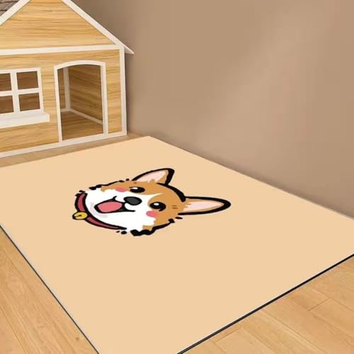 Hixingo Napfunterlage für Hunde und Katze, PVC Futtermatte für Haustierfutter Saugfähige Schnelltrocknend Hundenapf Unterlage rutschfeste Futterunterlage Katze Waschbar (Khaki-Hund,120 * 160cm) von Hixingo
