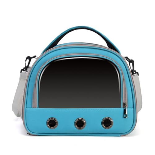 Hixingo Vogel Transportbox Tragbare Papageien Reisetasche Vogel Travel Carrier Atmungsaktive Reisekäfig für Wellensittiche, Aras Unzertrennliche und Nymphensittiche (24.5 * 21 * 21cm,Dunkelblau) von Hixingo