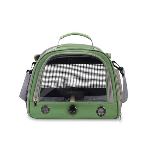 Hixingo Vogel Transportbox Tragbare Papageien Reisetasche Vogel Travel Carrier Atmungsaktive Reisekäfig für Wellensittiche Aras Unzertrennliche Nymphensittiche (Grün,30x24x26cm) von Hixingo