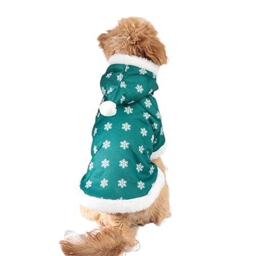 Hixingo Wärme Hundemantel für Kleine Hunde, Winter Welpen Mantel Winddicht Hundejacke Kaltes Winterweste Hundekleidung für Kleine Mittlere Große Hunde S-XL (XL,Grün) von Hixingo