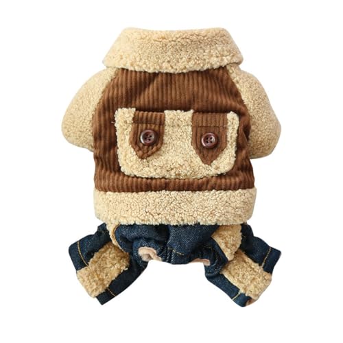 Hixingo Wärme Hundemantel für Kleine Hunde, Winter Welpen Mantel Winddicht Hundejacke Kaltes Winterweste Hundekleidung für Kleine Mittlere Große Hunde XS-XL (XL,Dunkelbraun) von Hixingo