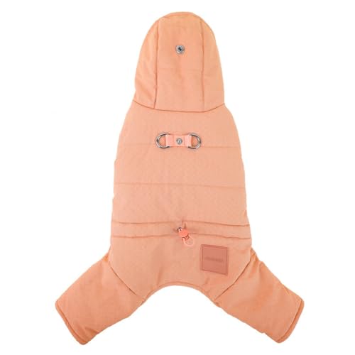 Hixingo Wärme Hundemantel für Kleine Hunde, Winter Welpen Mantel Winddicht Hundejacke S-XXL Kaltes Winterweste Hundekleidung für Kleine Mittlere Große Hunde (XXL,orange) von Hixingo