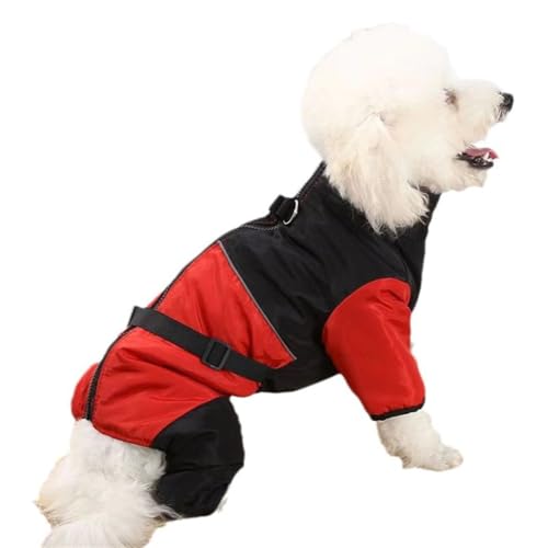 Hixingo Wärme Hundemantel für Kleine Hunde Welpen Mantel Winter Winddicht Hundejacke Kaltes Winterweste Hundekleidung für Kleine Mittlere Große Hunde XS-XXL (L,Rot) von Hixingo