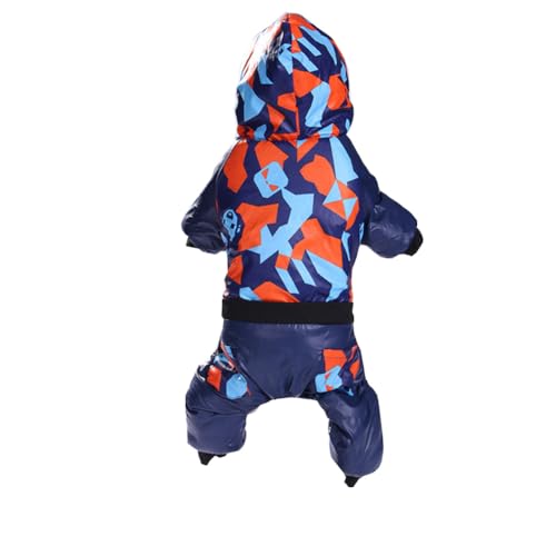 Hixingo Wärme Hundemantel für Kleine Hunde Winter Welpen Mantel Winddicht Hundejacke S-XXL Kaltes Winterweste Hundekleidung für Kleine Mittlere Große Hunde (S,Tarnorange) von Hixingo