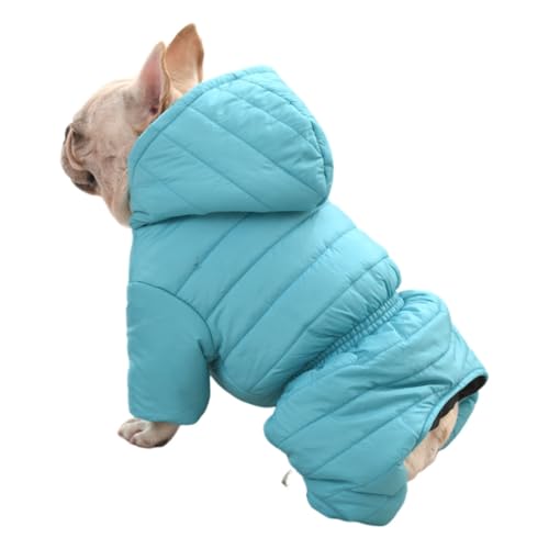 Hixingo Wärme Hundemantel für Kleine Hunde Winter Welpen Mantel Winddicht Hundejacke XL-4XL Kaltes Winterweste Hundekleidung für Kleine Mittlere Große Hunde (XL,Blau) von Hixingo