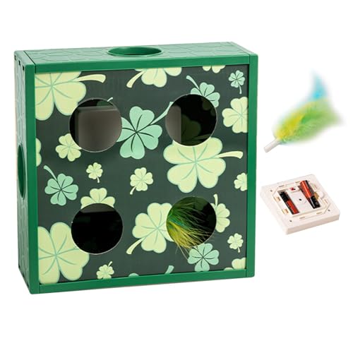 Cat Puzzle Toy, Interactive Cheese Box Feather Maze, Automatic Feather Rotation Cat Toy, Intelligent Cheese Teasing Machine, Interactive Feather Cheese Box, Easy to Use,Portable for Active Cat Puzzle Toy, Interactive Cheese Box Feather Maze, Automatic Feather Rotation Cat Toy, Intelligent Cheese Teasing Machine, Interactive Feather Cheese Box, Easy to Use,Portable for Active von Hjatirace